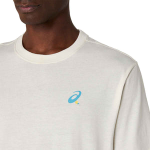 Asics Graphic Ss Top Man Cream חולצת טניס אסיקס לגברים