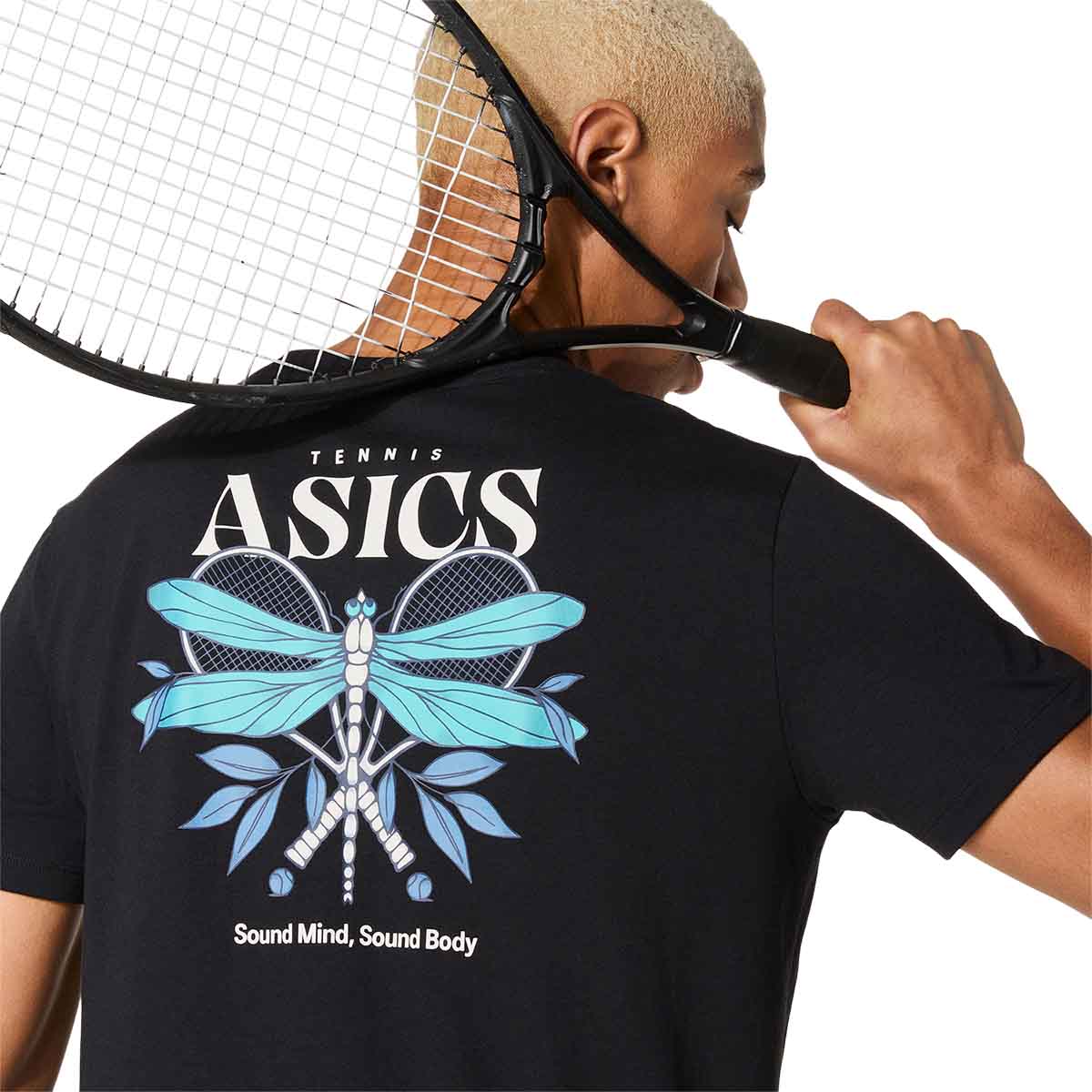Asics Game Seasonal Graphic Tee Man Performance Black חולצת אסיקס לגברים