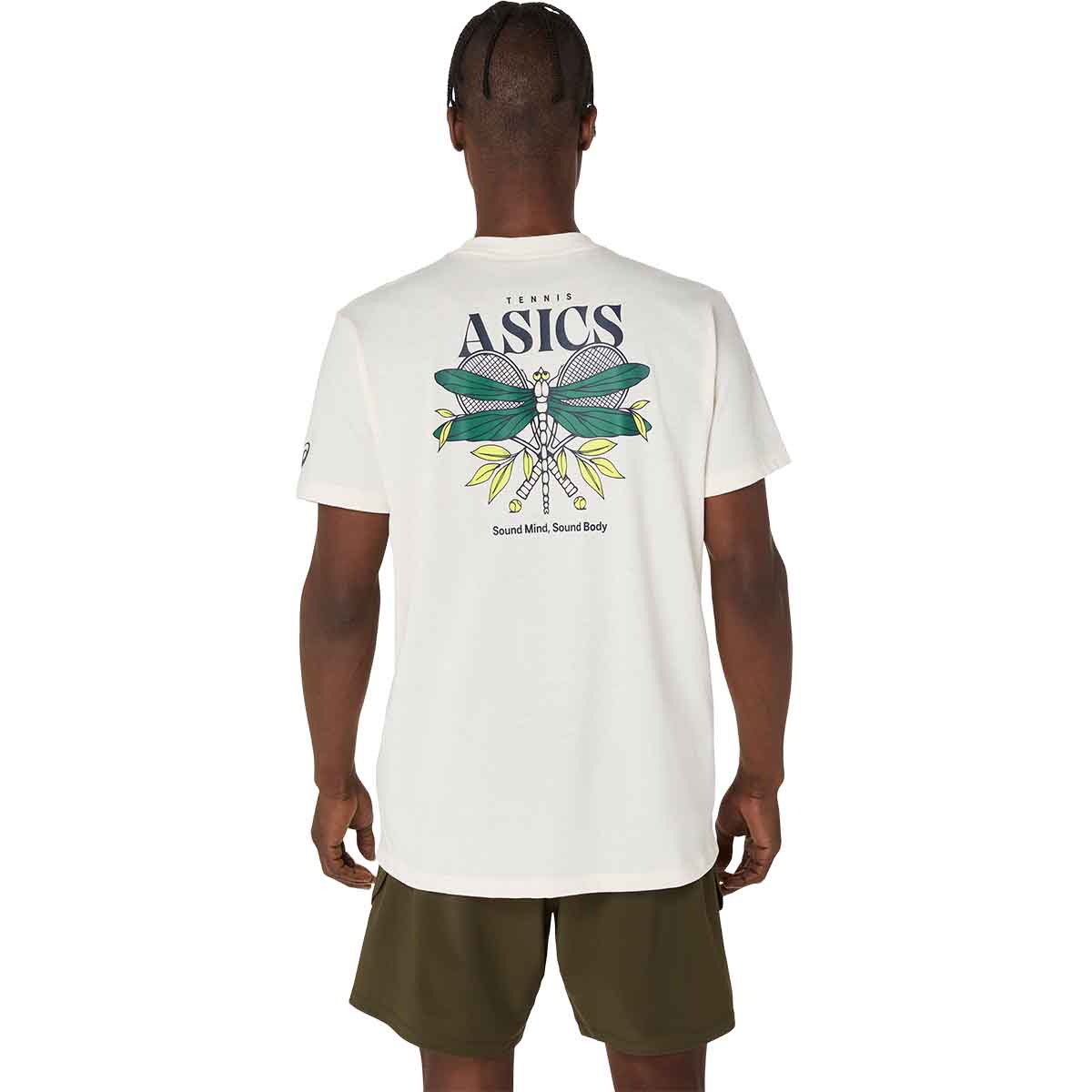 Asics Game Seasonal Graphic Tee Man Cream חולצת אסיקס לגברים