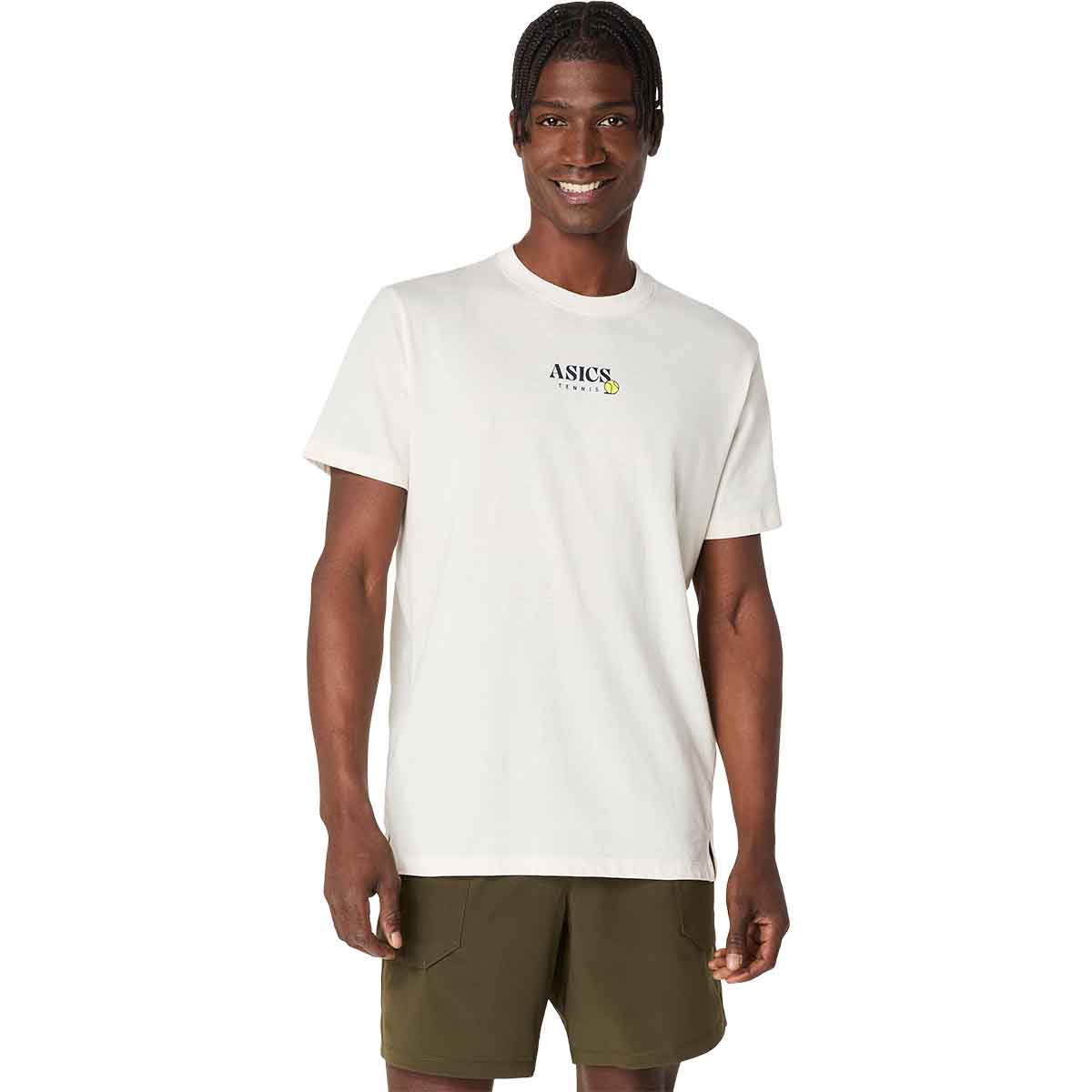 Asics Game Seasonal Graphic Tee Man Cream חולצת אסיקס לגברים