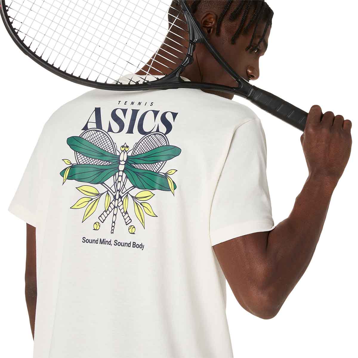 Asics Game Seasonal Graphic Tee Man Cream חולצת אסיקס לגברים