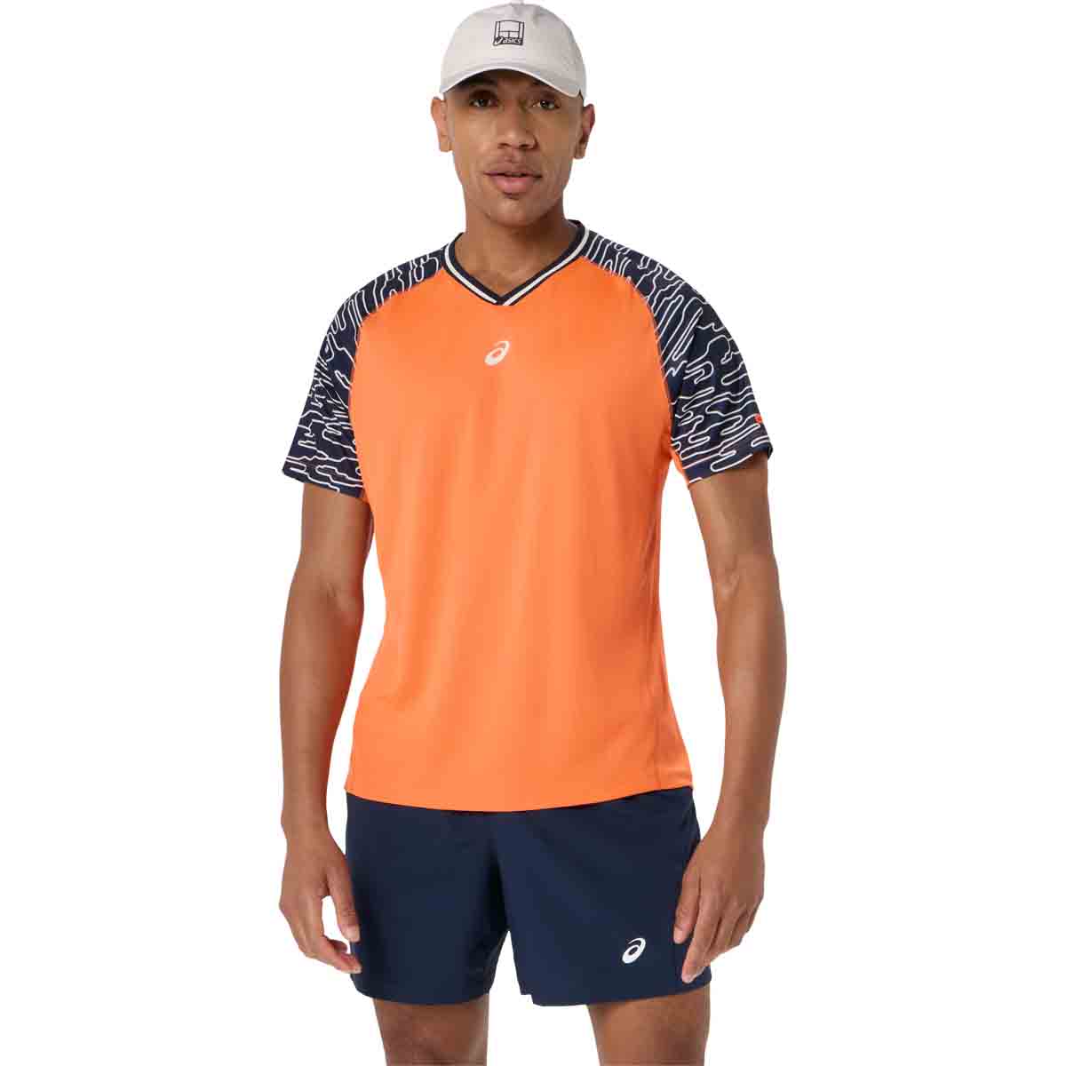 Asics Padel Court SS Top Men Energy Orange חולצת פאדל לגברים