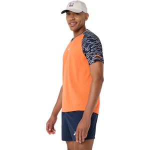 Asics Padel Court SS Top Men Energy Orange חולצת פאדל לגברים