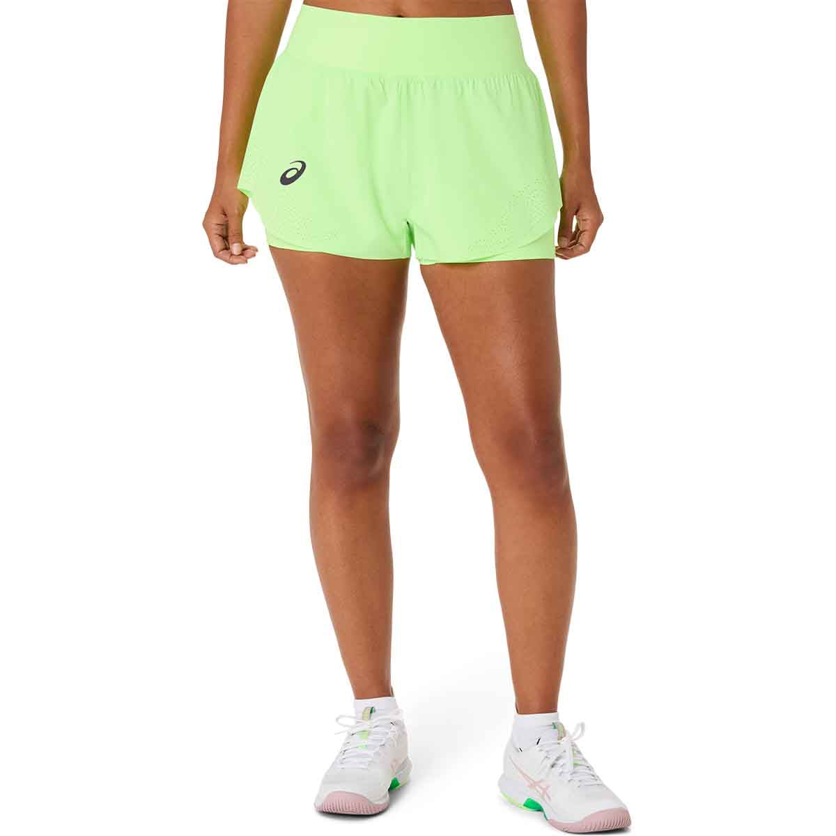 Asics Match Laser Cut Short Women Illuminate Green מכנסי טניס לנשים