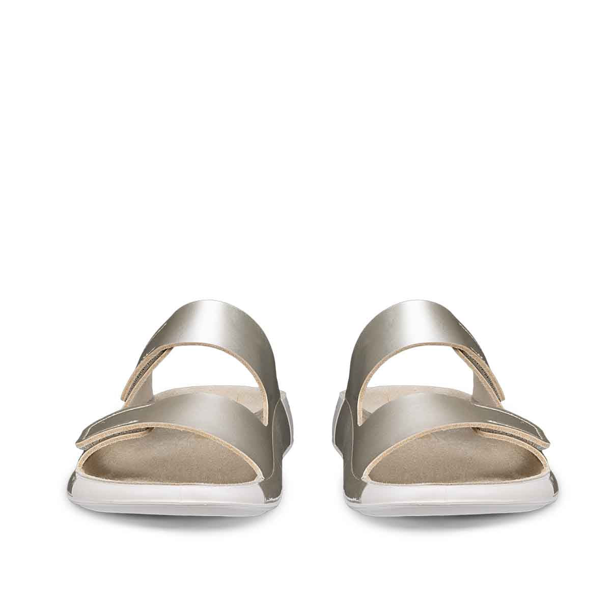 Ecco Cozmo W Pure White Gold Foil כפכפי אקו לנשים קוזמו לבן זהב