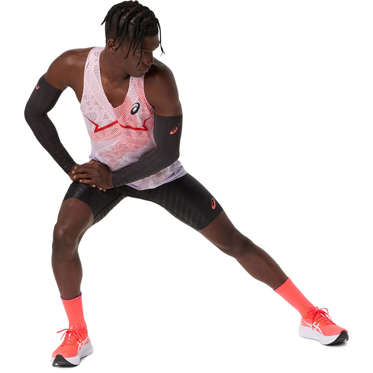 Asics Metaspeed Singlet Man Flash Red גופיית ריצה לגברים