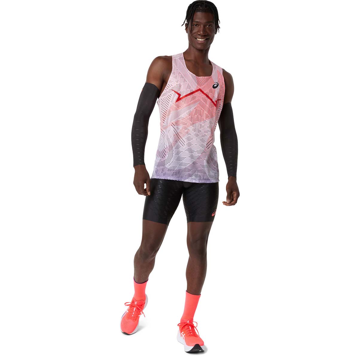 Asics Metaspeed Singlet Man Flash Red גופיית ריצה לגברים