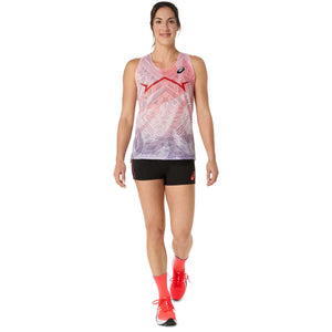 Asics Metaspeed Singlet Woman Flash Red גופיית ריצה לנשים מטה ספיד