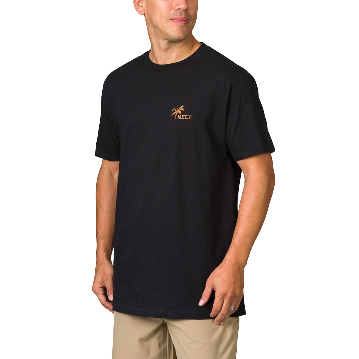 Reef Checker Tee Black חולצת ריף לגברים