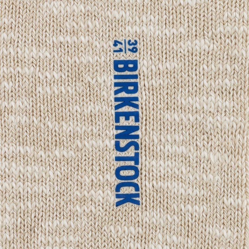 Birkenstock Cotton Slub W Beige White גרבי בירקנשטוק לנשים