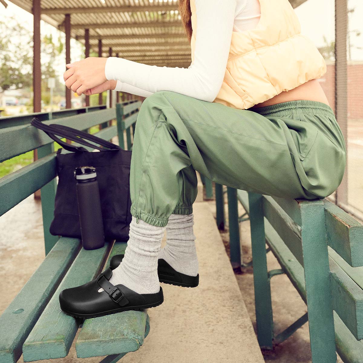 בירקנשטוק כפכפי נשים בוסטון Birkenstock Boston Eva Black Narrow