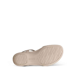 Ecco Flash Limestone Pure White Gold Beige סנדלי נשים אקו