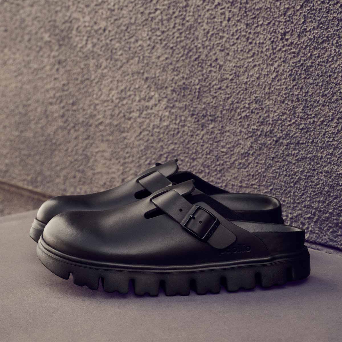 Birkenstock Boston Chunky EXQ LE Black כפכפי בירקנשטוק בוסטון צאנקי שחור