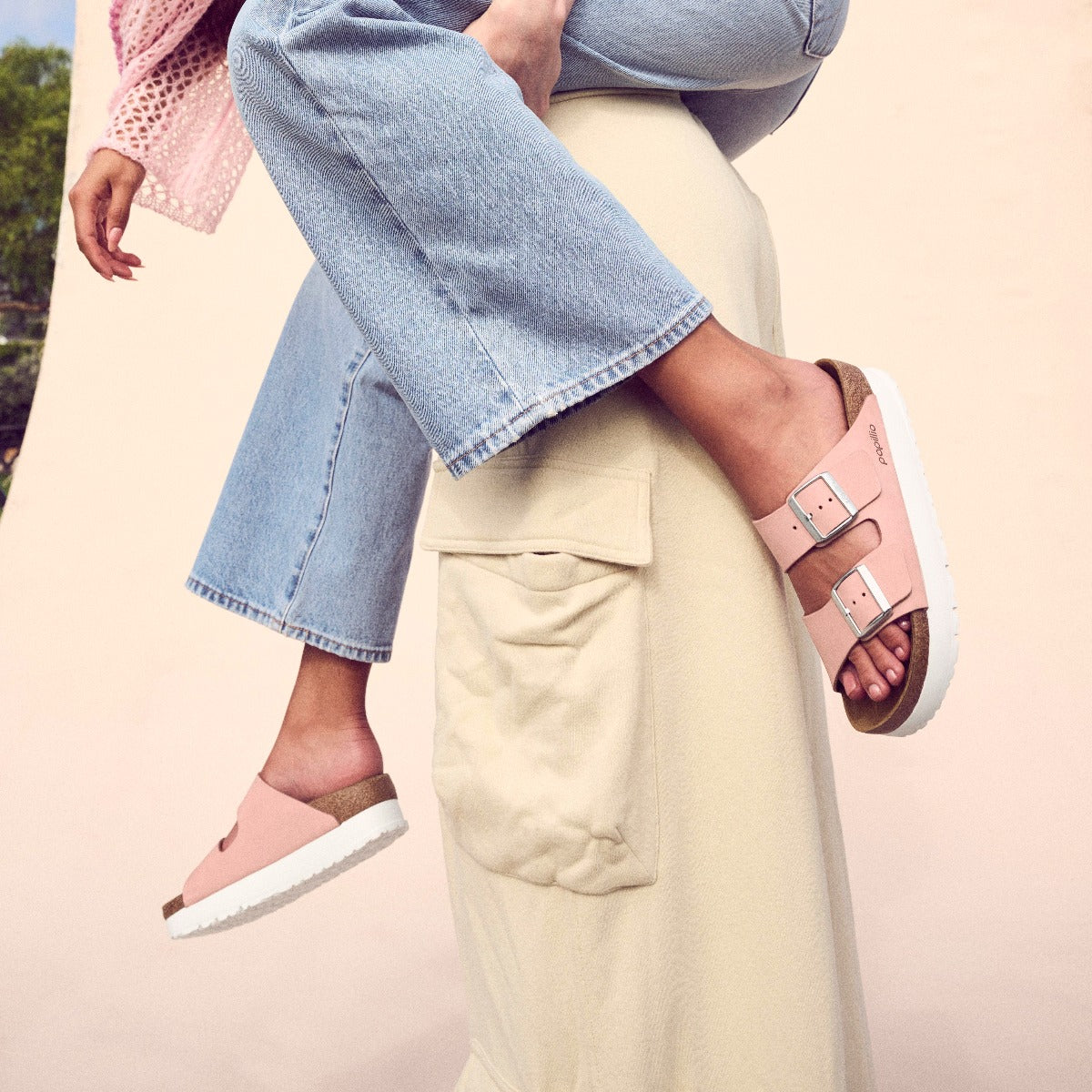 Birkenstock Arizona PAP Flex Platform Soft Pink כפכפי בירקנשטוק נשים