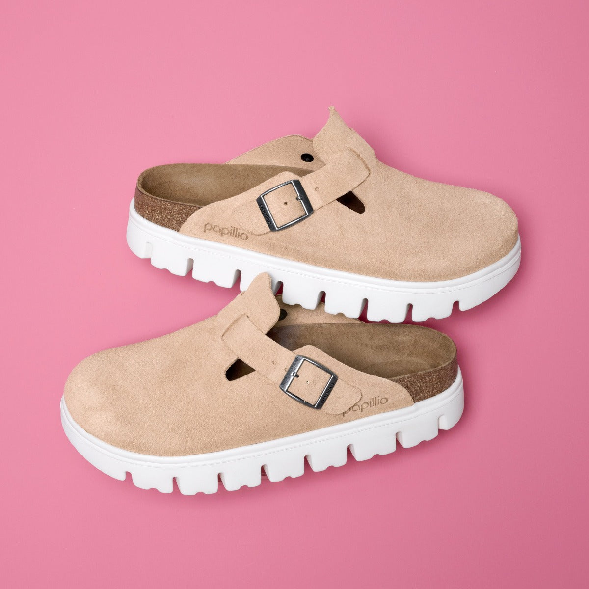 Birkenstock Boston PAP Chunky Warm Sand כפכפי בוסטון נשים צאנקי סנד