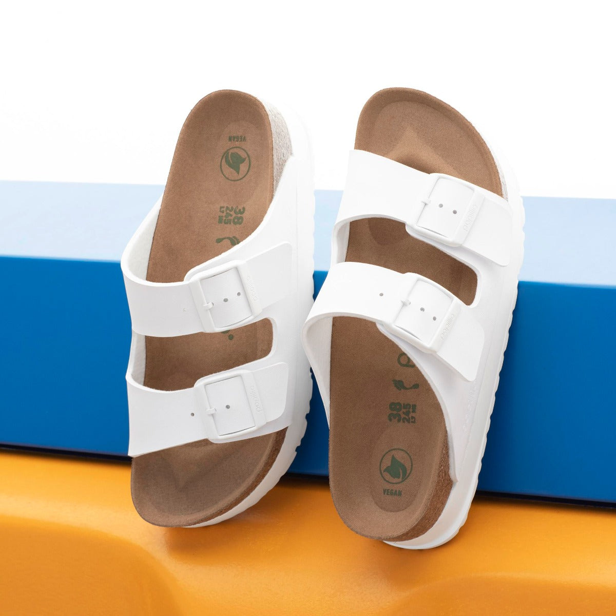 Birkenstock Arizona PAP Flex Platform White כפכפי בירקנשטוק נשים