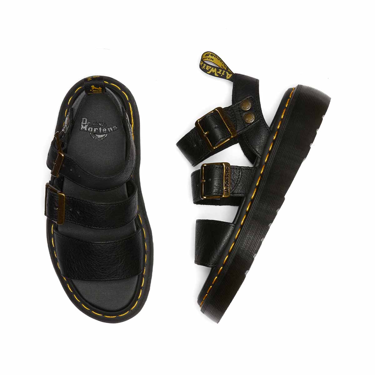 Dr. Martens Gryphon Quad Black סנדלי ד"ר מרטינס לנשים