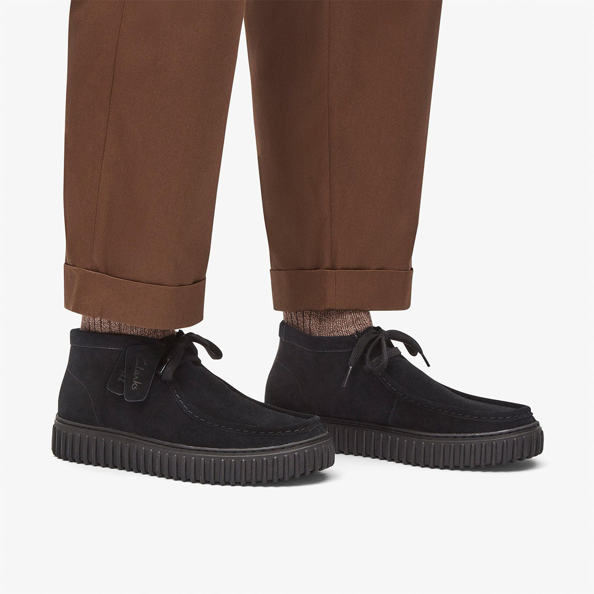 Clarks Torhill Hi Black Men קלארקס סניקרס גברים