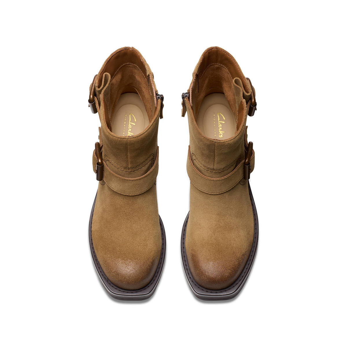 Clarks Rebelle Buckle Walnut מגפי קלארקס לנשים