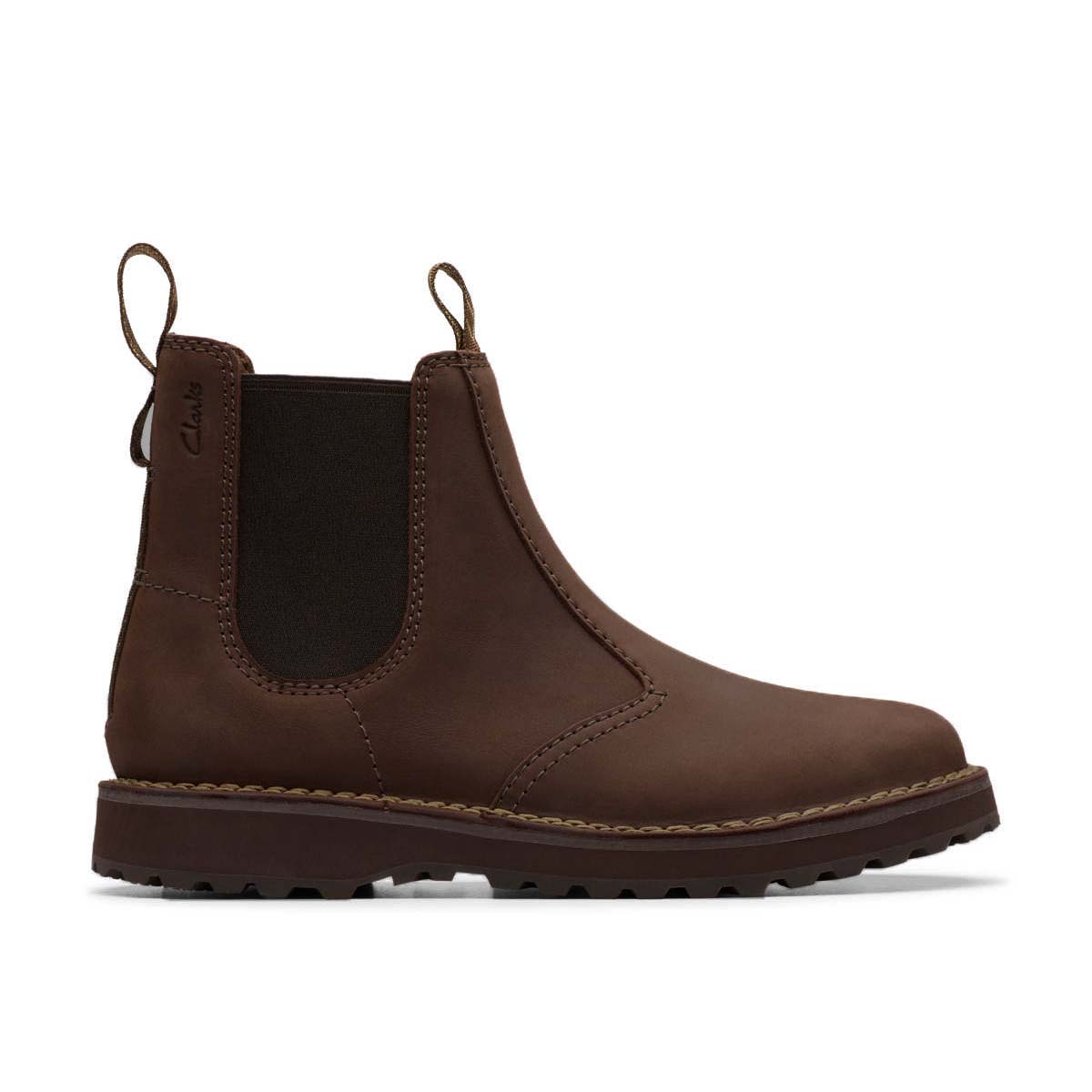 Clarks Solsbury Easy Dark Brown Men מגפי גברים קלארקס