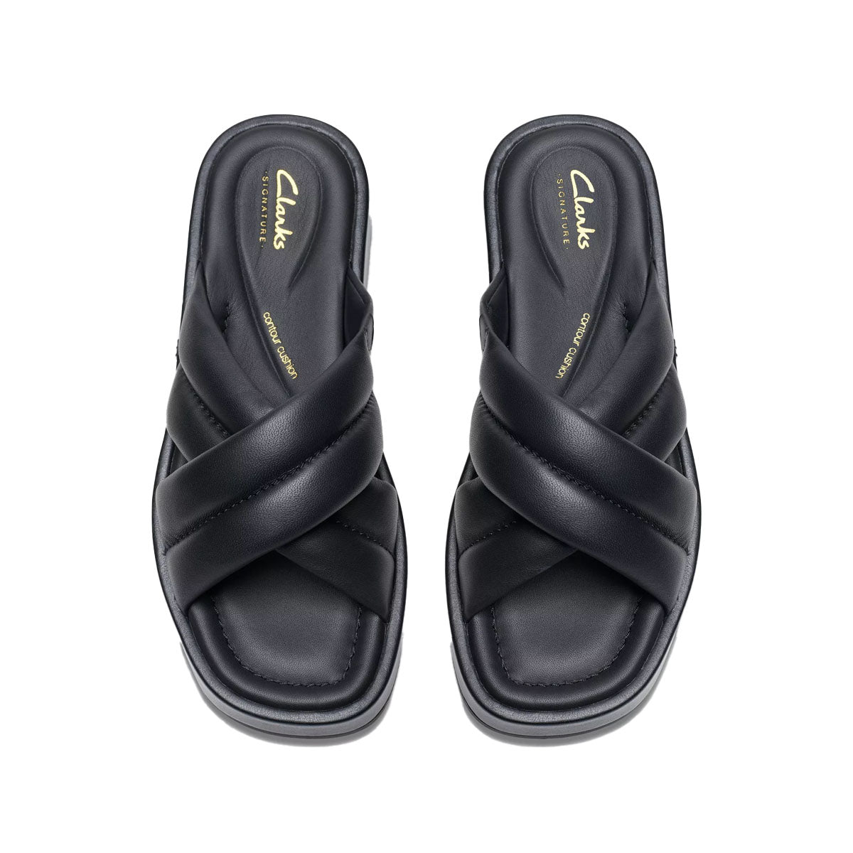 Clarks Alda Glide Black Leather כפכפי קלארקס לנשים
