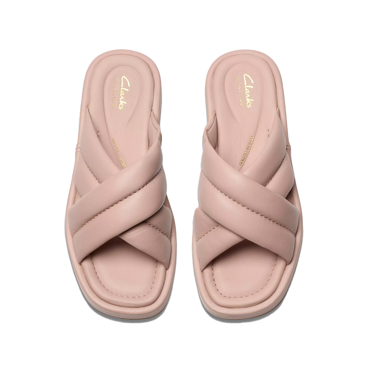 Clarks Alda Glide Light Pink Lea כפכפי קלארקס לנשים