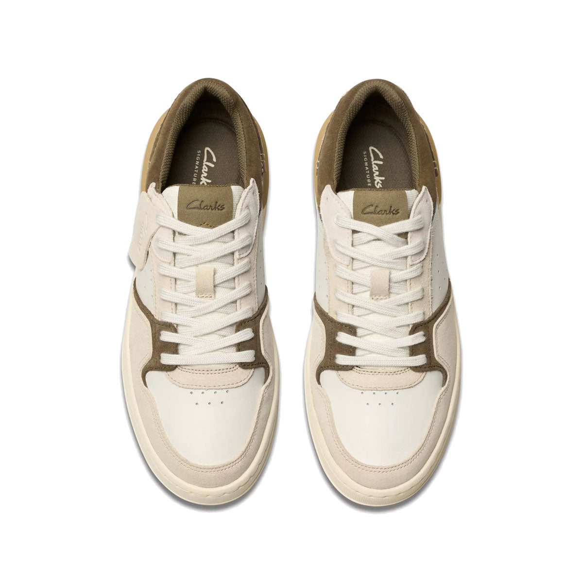 Clarks Courtlite2 Lo Dark Olive Combi נעלי סניקרס קלארקס לגברים
