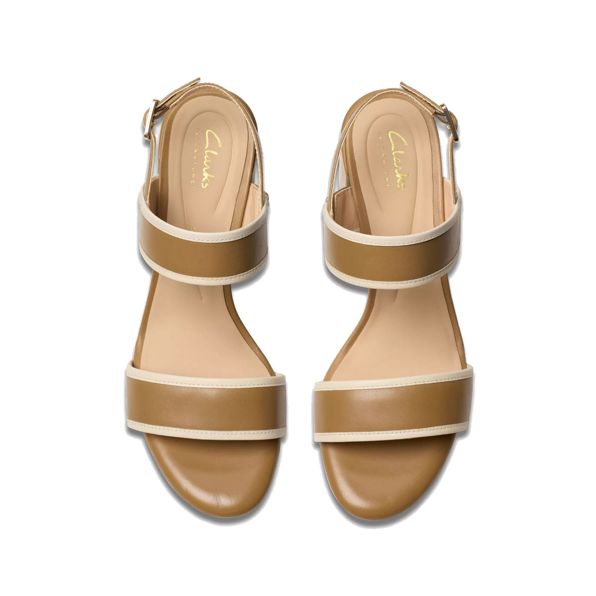 Clarks Ezoria Sling Light Tan Combi נעלי עקב קלארקס