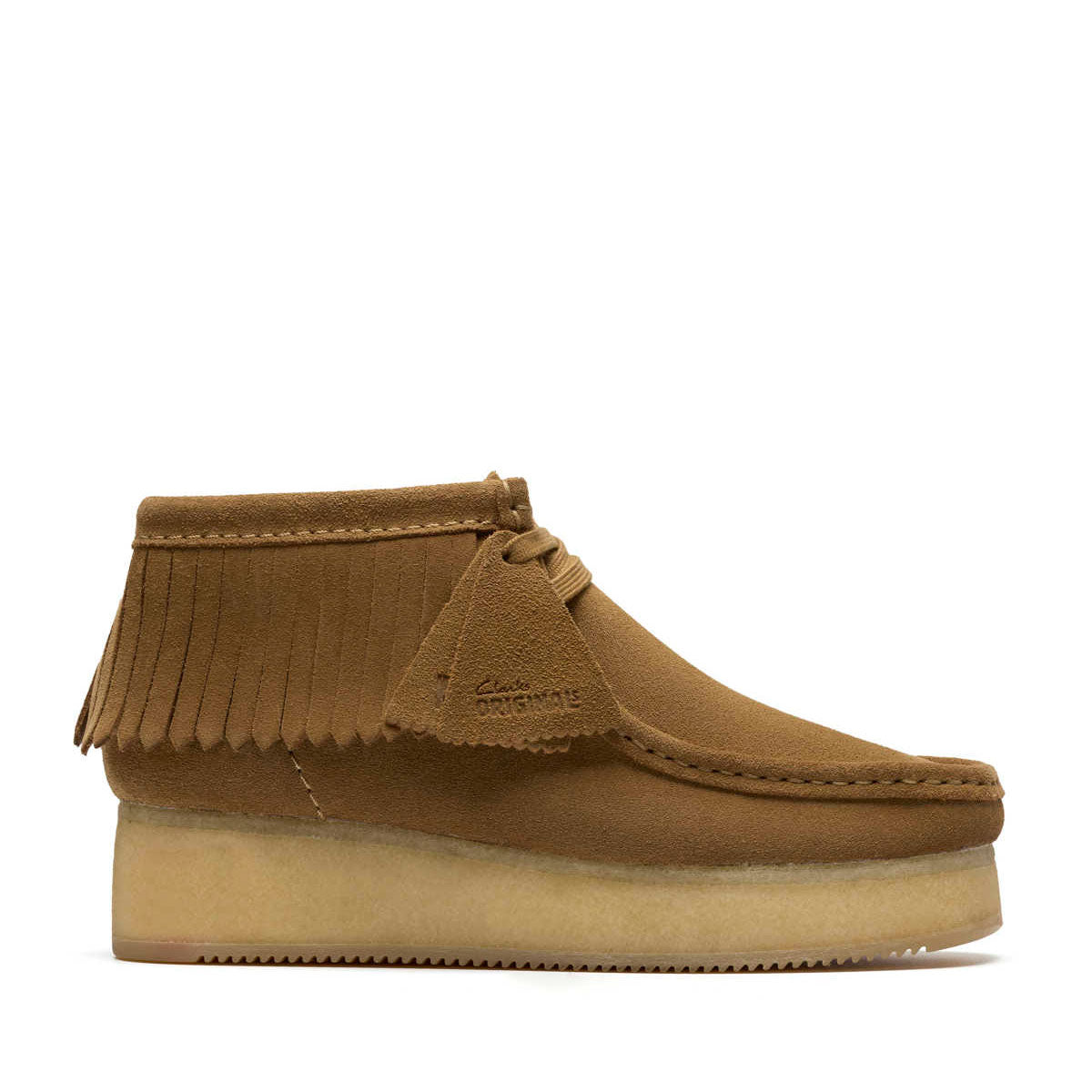 Clarks WBWedge Fringe Light Tan Women מגפי קלארקס לנשים