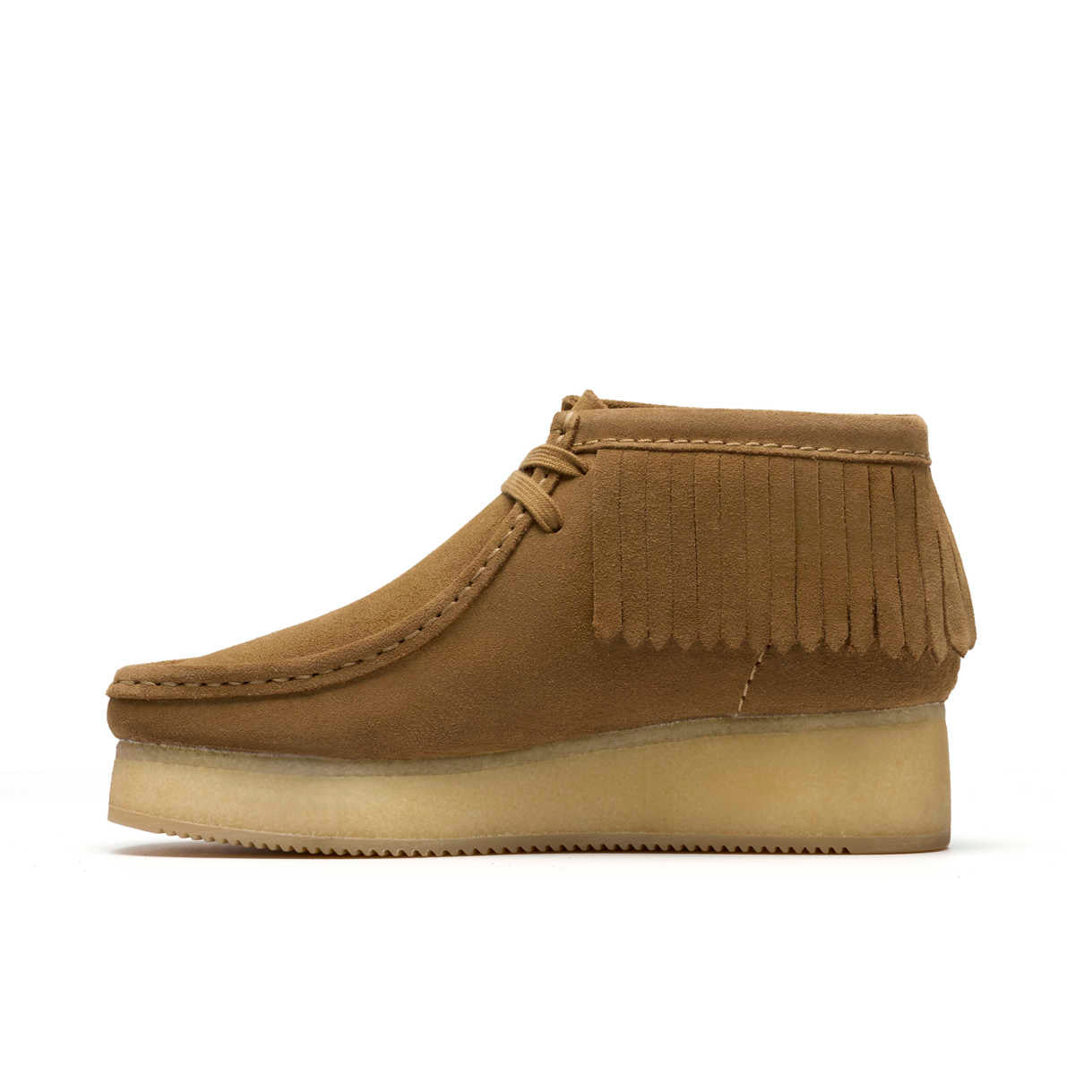 Clarks WBWedge Fringe Light Tan Women מגפי קלארקס לנשים