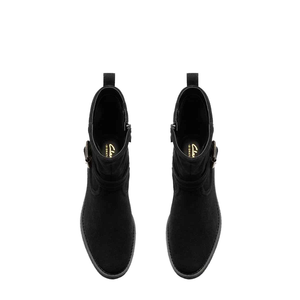 Clarks Nella Mid Black מגפי נשים קלארקס