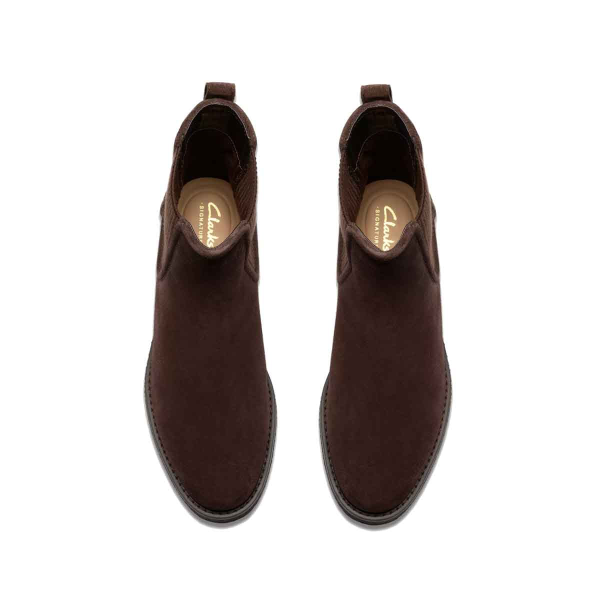 Clarks Nella Top Dark Brown Women מגפי קלארקס לנשים חום