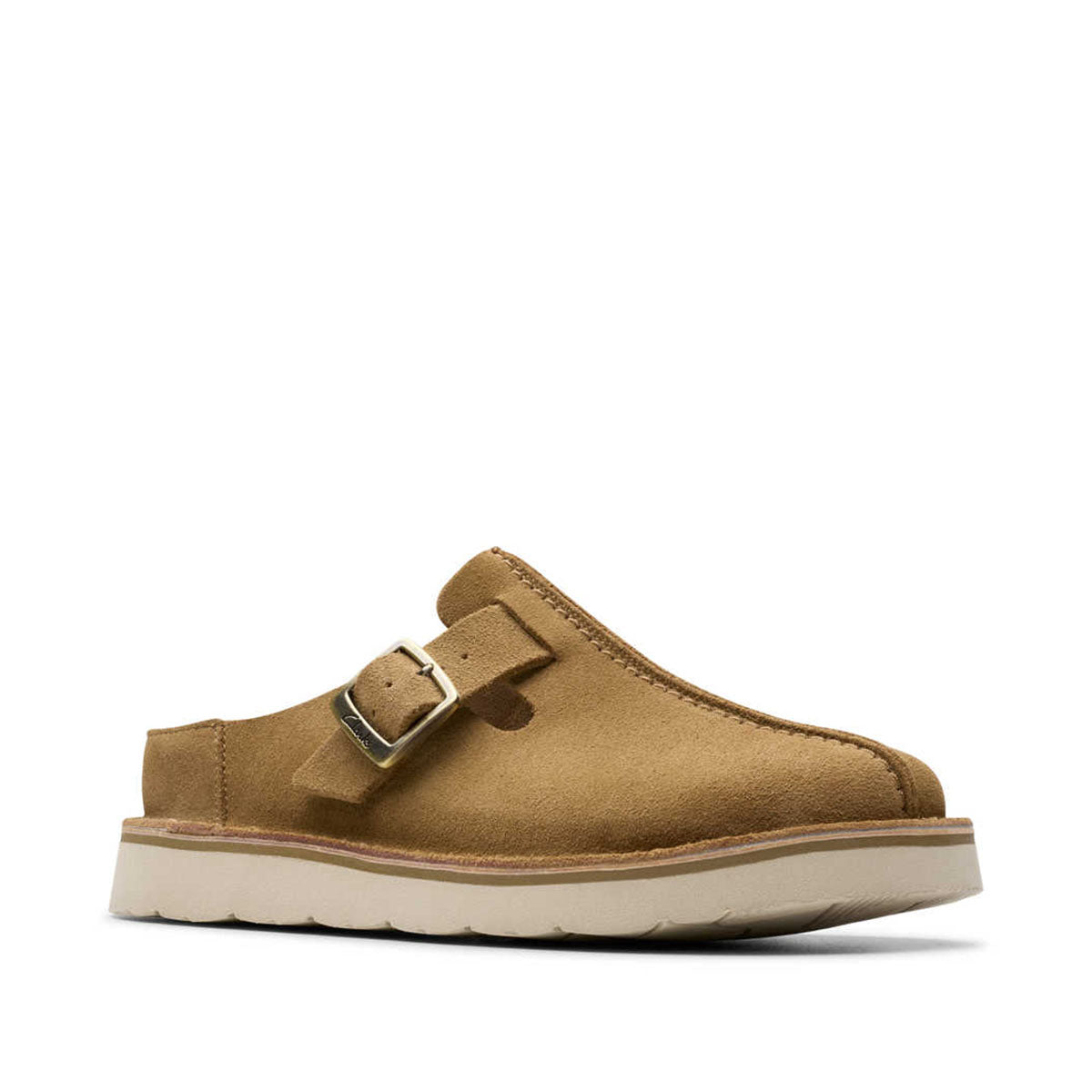 Clarks Solsbury Mule. Dark Sand Suede כפכפי קלארקס לנשים