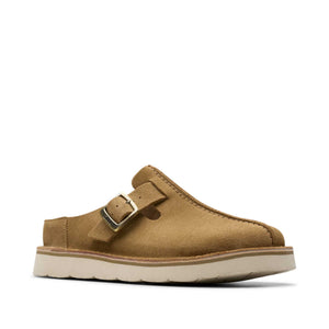 Clarks Solsbury Mule. Dark Sand Suede כפכפי קלארקס לנשים