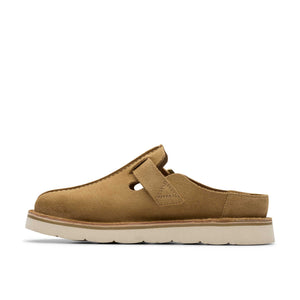 Clarks Solsbury Mule. Dark Sand Suede כפכפי קלארקס לנשים