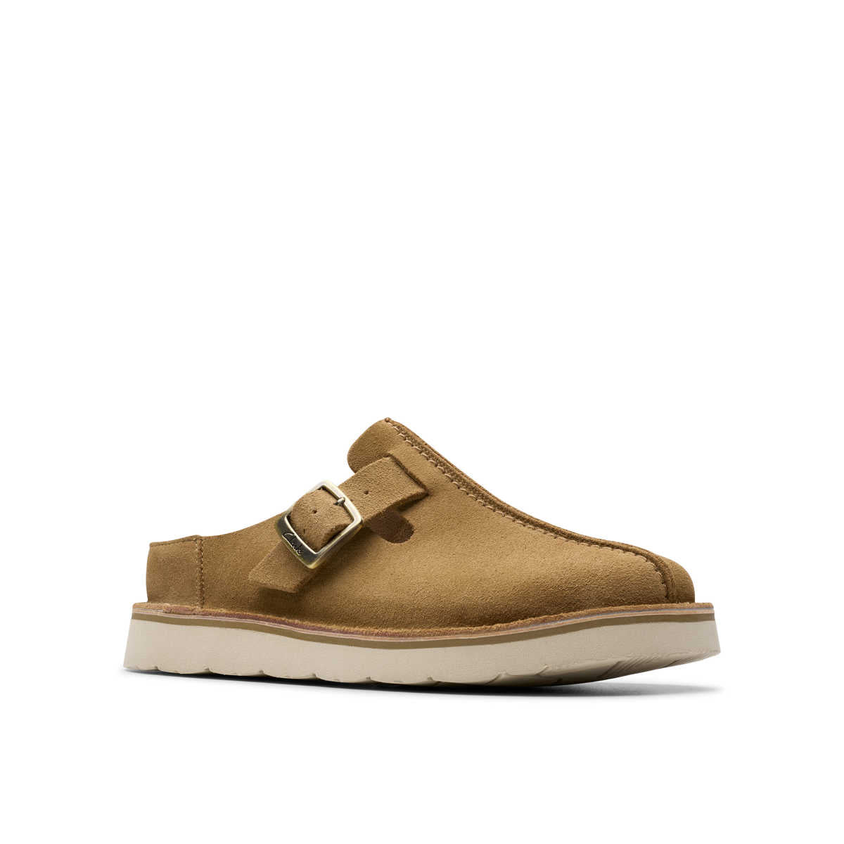 Clarks Solsbury Mule. Dark Sand Suede כפכפי קלארקס לנשים