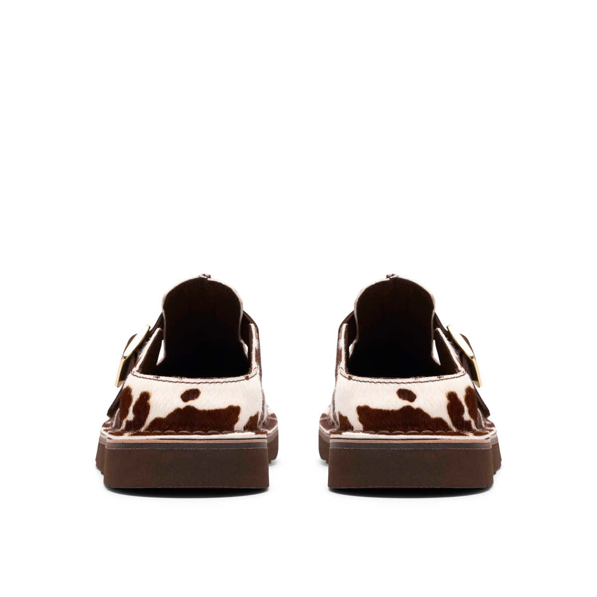Clarks Solsbury Mule. Cow Print כפכפי קלארקס לנשים