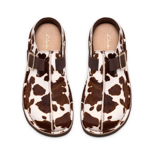 Clarks Solsbury Mule. Cow Print כפכפי קלארקס לנשים