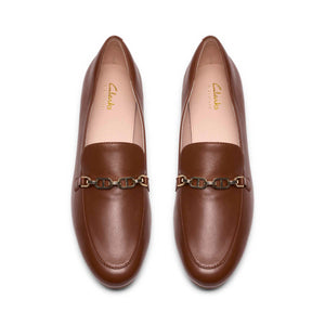 Clarks Tamna Iris Tan נעלי מוקסין קלארקס