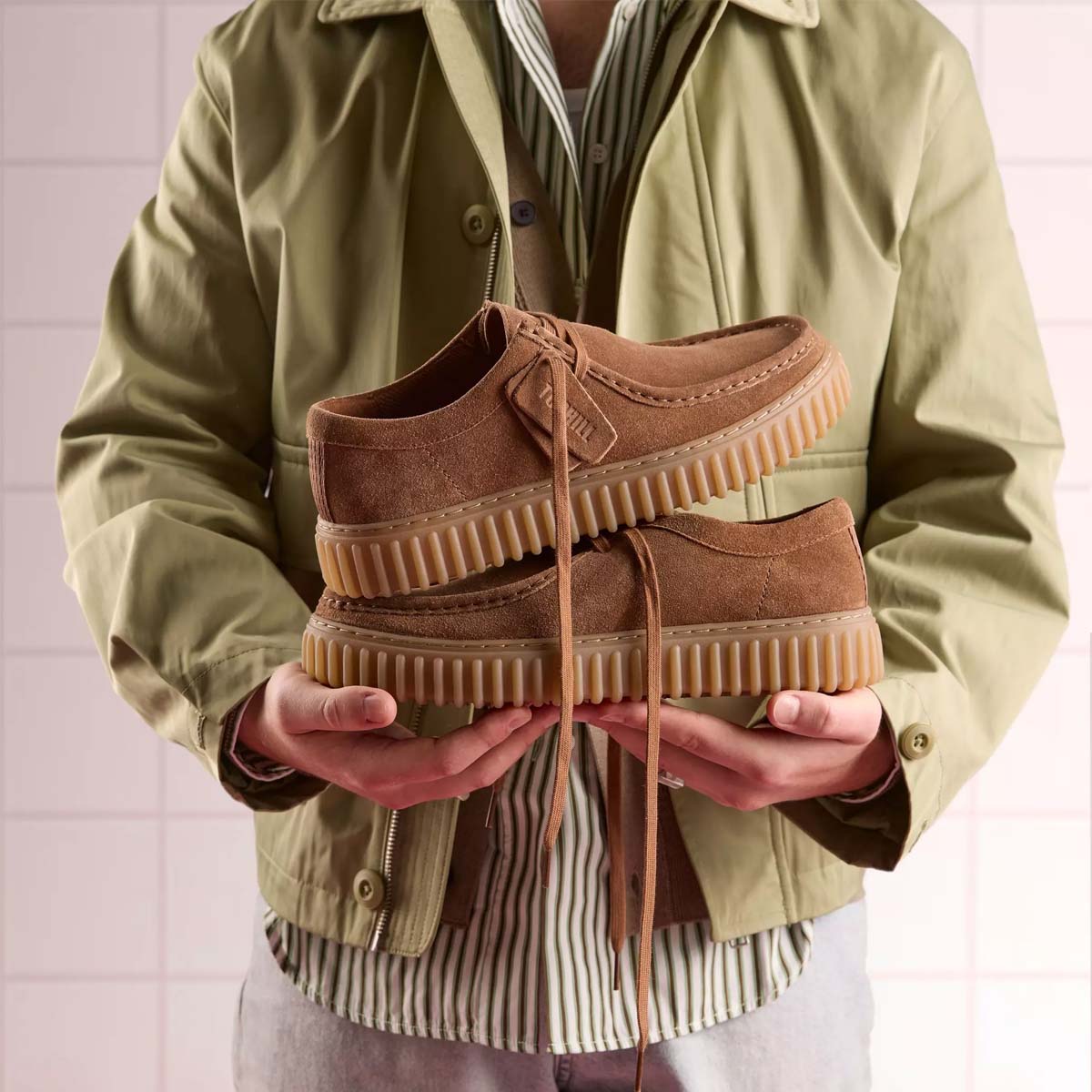 Clarks Torhill Lo Cola Suede מוקסין קלארקס לגברים חום