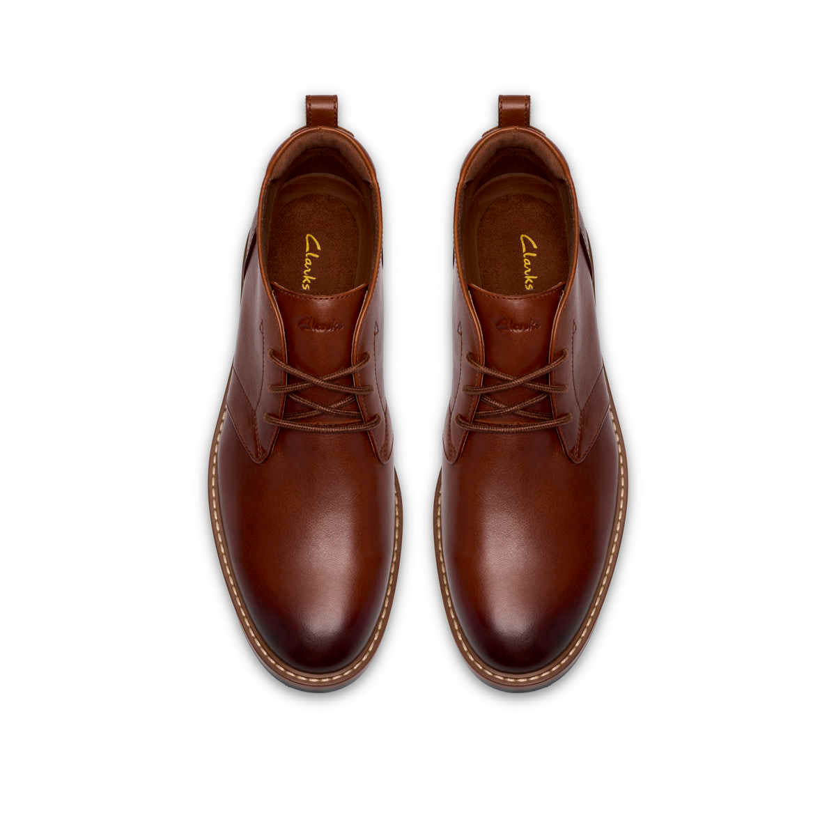 Clarks Aldwin2 Chukka Tan Leather Tan Leather מגפי גברים קלארקס