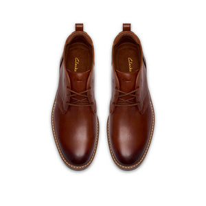 Clarks Aldwin2 Chukka Tan Leather Tan Leather מגפי גברים קלארקס