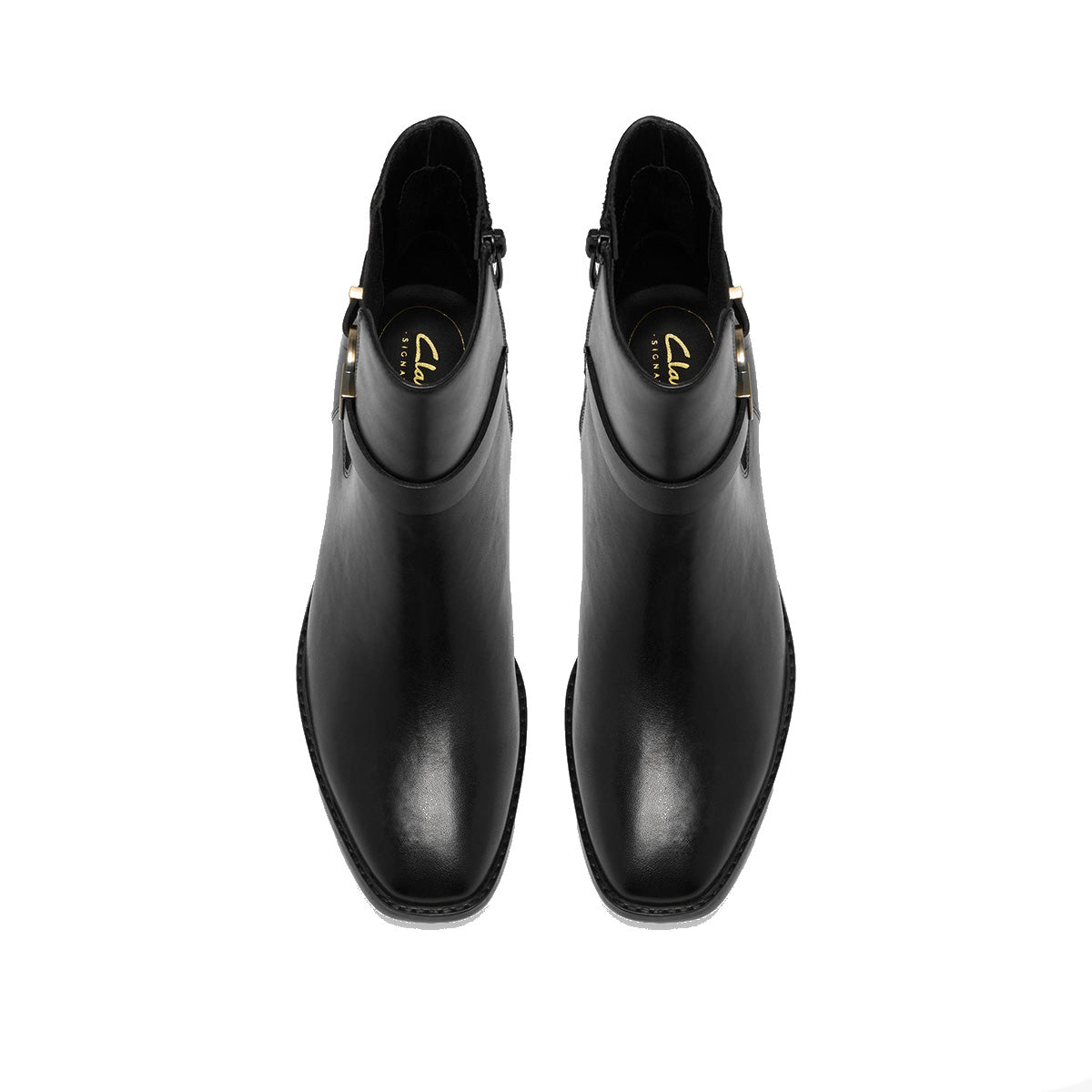 Clarks Wrenn Buckle Black Leather מגפי קלארקס לנשים