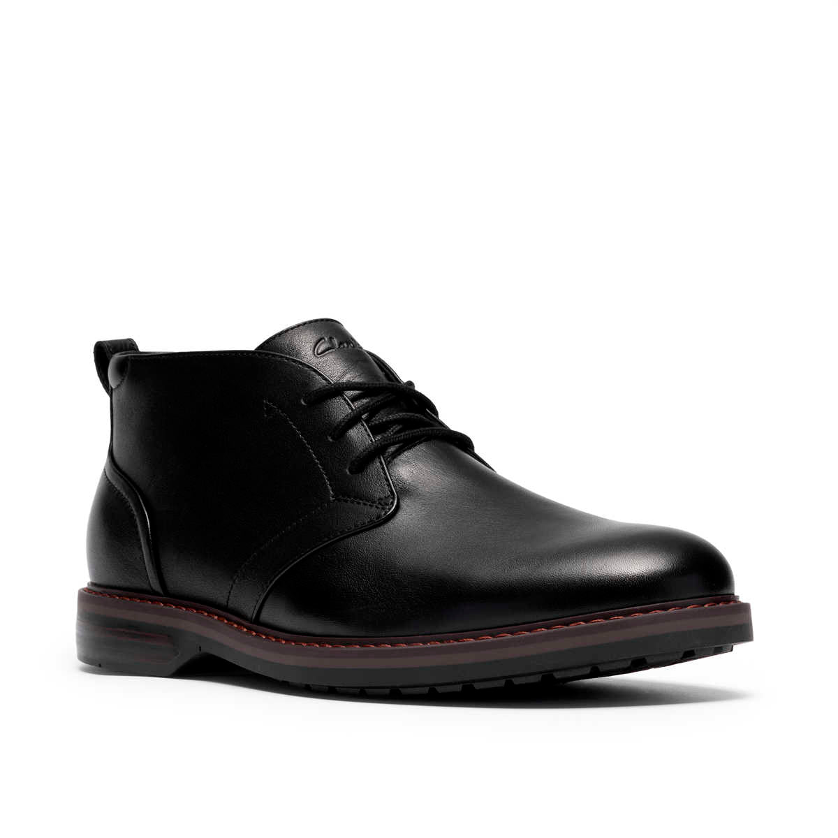 Clarks Aldwin2 Chukka Black Leather מגפי קלארקס לגברים