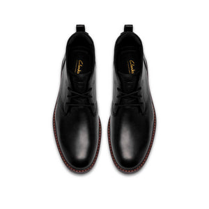 Clarks Aldwin2 Chukka Black Leather מגפי קלארקס לגברים