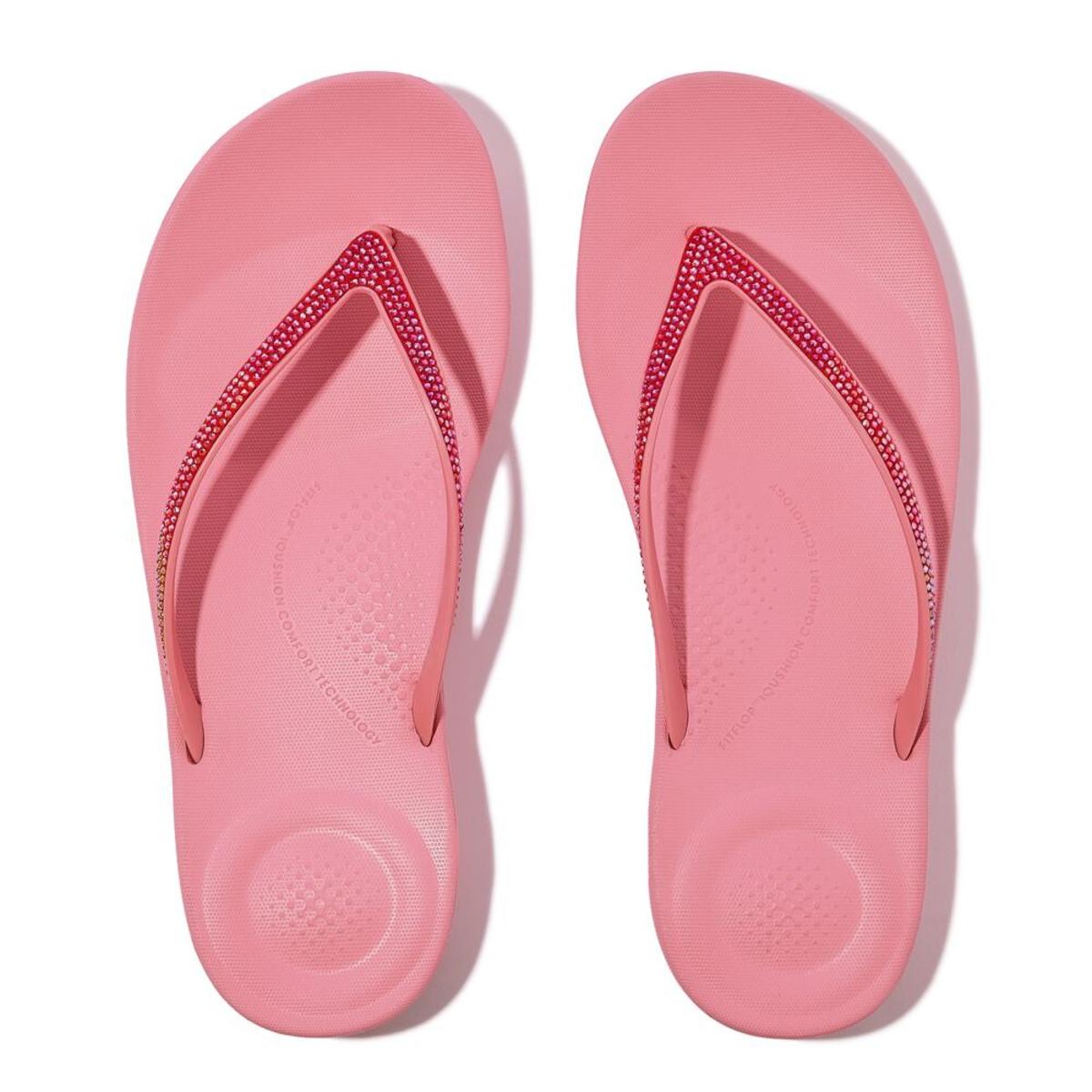 Fit Flop Iqushion Ombre Sparkle  אייקושין אמברה ספרקל ורוד כפכפי נשים