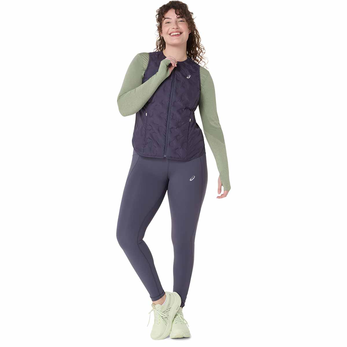 Asics Nagino Run Padded Gilet Woman Indigo Fog גופיית ריצה מבודדת לנשים