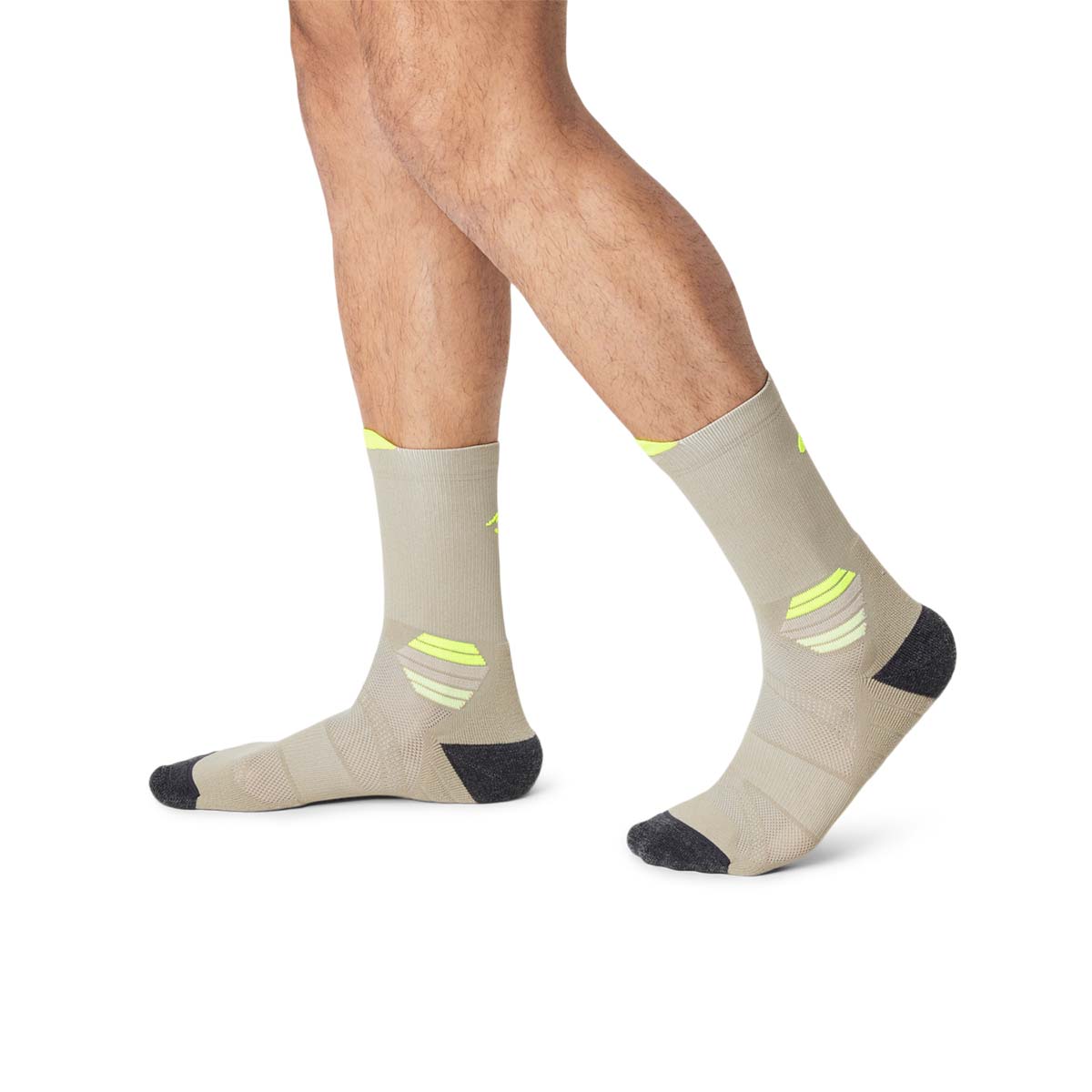 Asics Fujitrail Run Crew Sock Pepper Safety Yellow גרבי אסיקס