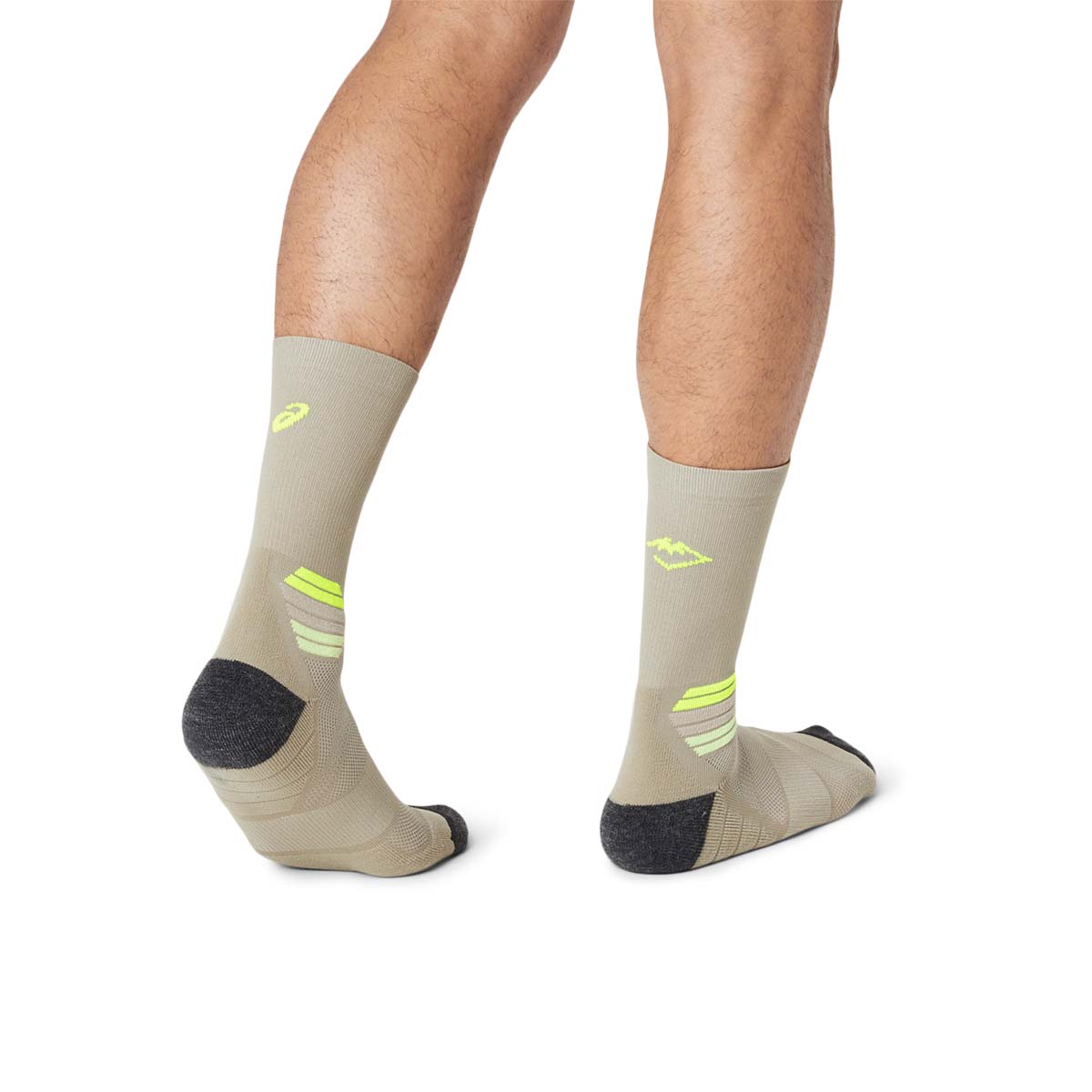 Asics Fujitrail Run Crew Sock Pepper Safety Yellow גרבי אסיקס