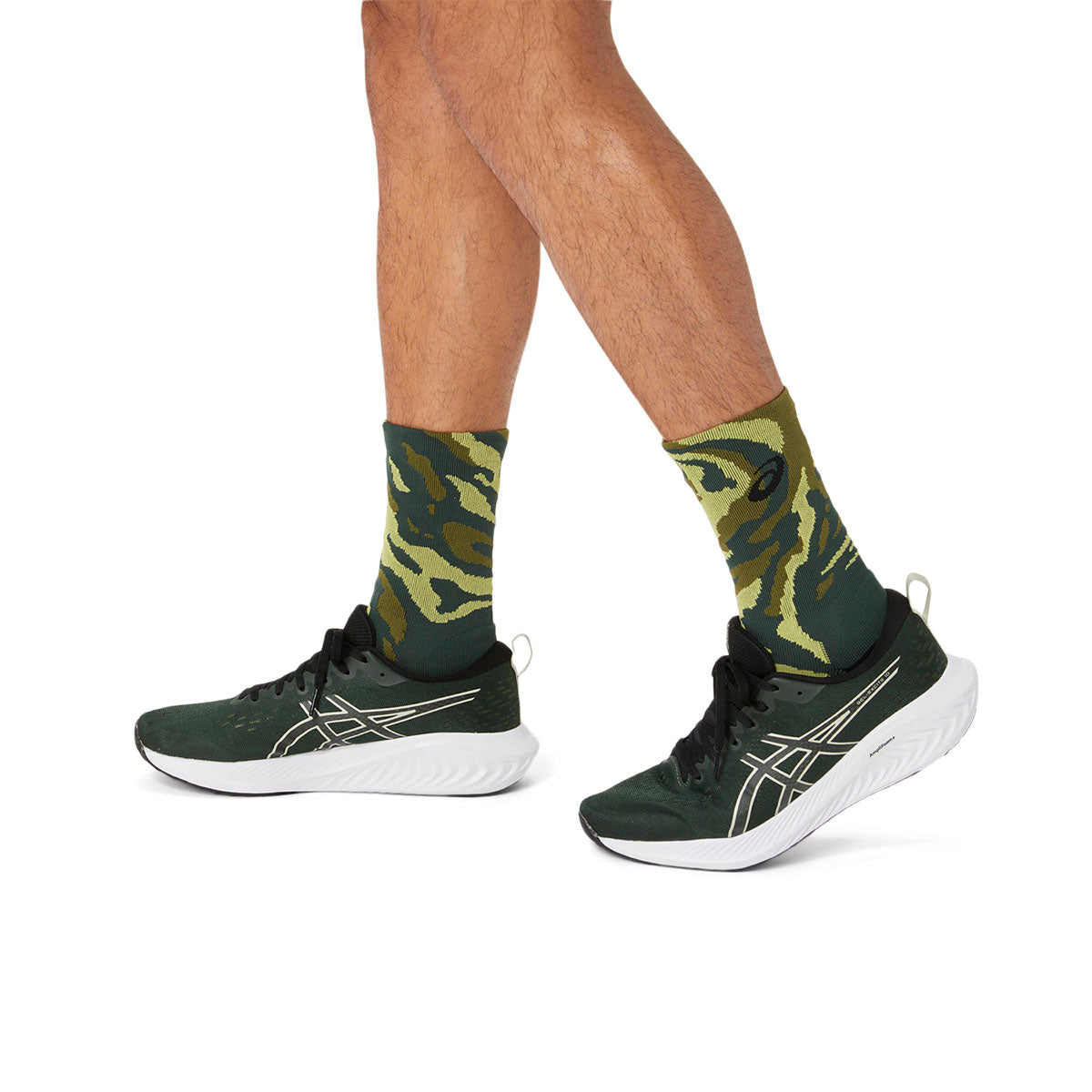 Asics Run Crew Sock Rain Forest Cactus Yellow גרבי אסיקס